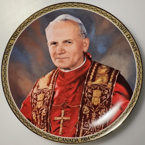 Pope John Paul II Papal Visit to Canada 1984 Commemorative Plate - Picture 1 of 7